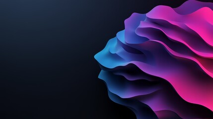 Colorful abstract art on black background, a vibrant and modern masterpiece for enthusiasts digital designers