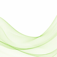 Abstract green wave. Wave pattern. Presentation template, advertising banner. Eps 10