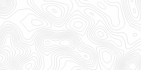 Abstract topographic White wave paper curved reliefs. Topographic map patterns, topography line map. Abstract white topography vector background. Contour maps. Vector illustration.	