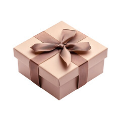 Obraz premium Elegant gift box with attractive ribbon for celebration isolated on a transparent background.