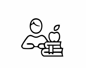 Student Reading Icon - Education, Learning, and Study Symbol