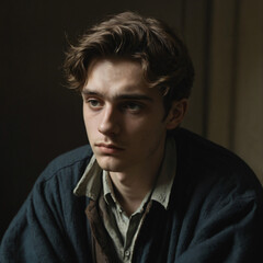 a melancholy young man