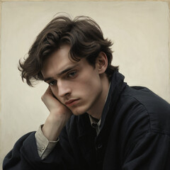 a melancholy young man