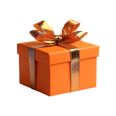 Elegant gift box with attractive ribbon for celebration isolated on a transparent background.
