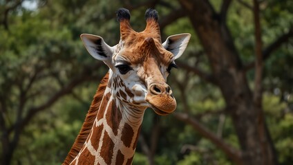 Naklejka premium Giraffe in the wild.