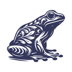 Frog Silhouette Vector Art Illustration