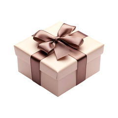 Obraz premium Elegant gift box with attractive ribbon for celebration isolated on a transparent background.