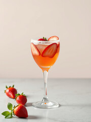 strawberry margarita cocktail with strawberries and salt rim,  sliced strawberries.,  margarita twist,  sweet treat