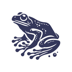 Frog Silhouette Vector Art Illustration