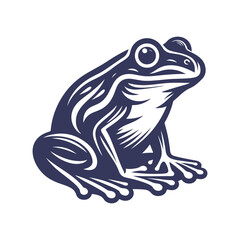 Frog Silhouette Vector Art Illustration
