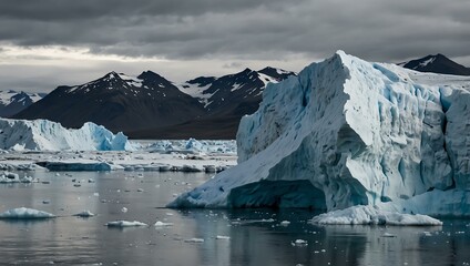 Glacier providing water to Jokulsarlon Ice Lagoon.