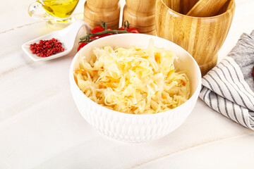 Homemade fermented cabbage Sauerkraut