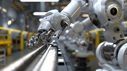 Fototapeta premium Robotic cylinder machine