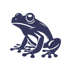 Frog Silhouette Vector Art Illustration