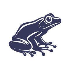 Frog Silhouette Vector Art Illustration