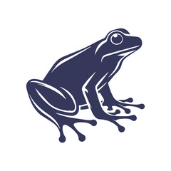 Frog Silhouette Vector Art Illustration