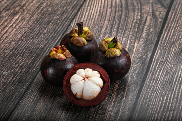 Sweet ripe juicy tropical Mangosteen
