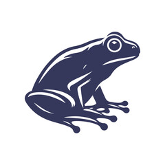 Frog Silhouette Vector Art Illustration