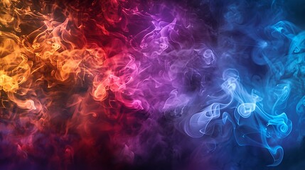 Obraz premium Abstract Background with Swirling Clouds of Smoke, Blending Soft Hues and Fluid Forms to Create an Ethereal and Mysterious Atmosphere