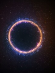 Glowing magic circle.