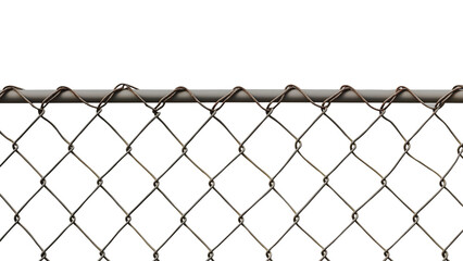 chain link fence with metal top rail