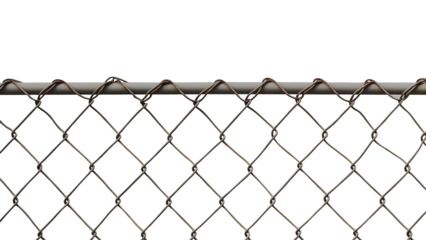 chain link fence with metal top rail