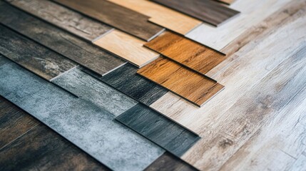 Wood Laminate and Vinyl Tile Floor Samples