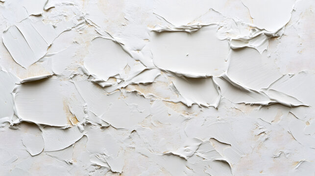 Elegant modern touch: beautiful impasto oil painting texture background in white with delicate brush strokes