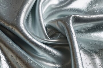 Obraz premium Contemporary Glossy Silver Denim Featuring Artistic Textures and Modern Style
