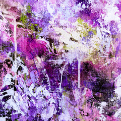 Vivid colorful  painting.  Background design. Dots , strokes of paint. Textured oil painting.  Hand drawn brush stroke. Multicolored circles. Bright pattern with paint structure. Impasto. Color scheme