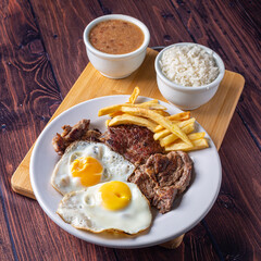 Horse Steak Dish Typical Brazilian Food