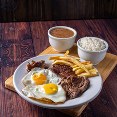 Horse Steak Dish Typical Brazilian Food
