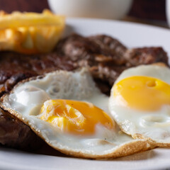 Horse Steak Dish Typical Brazilian Food