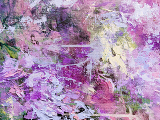 Vivid colorful  painting.  Background design. Dots , strokes of paint. Textured oil painting.  Hand drawn brush stroke. Multicolored circles. Bright pattern with paint structure. Impasto. Color scheme