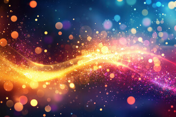 Obraz premium Cosmic Abstract Painting with Vibrant Colors