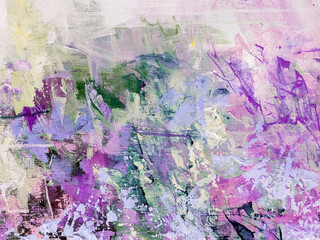Vivid colorful  painting.  Background design. Dots , strokes of paint. Textured oil painting.  Hand drawn brush stroke. Multicolored circles. Bright pattern with paint structure. Impasto. Color scheme