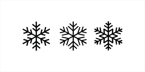 Snowflakes set illustration on white background. Snowflake symbol. snow vector.