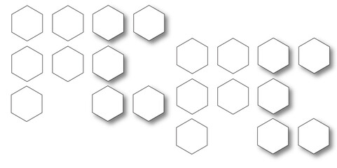 White hexagon 3D background texture. modern abstract polygonal pattern. 3d rendering illustration. Futuristic abstract banner. white and black lines 3d Hexagonal. honeycomb white Background.