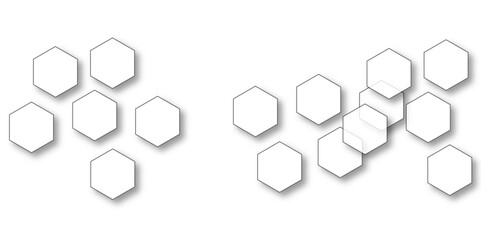White hexagon 3D background texture. modern abstract polygonal pattern. 3d rendering illustration. Futuristic abstract banner. white and black lines 3d Hexagonal. honeycomb white Background.