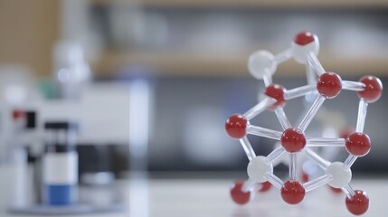 3D Protein Structure Model Showcased on Digital Display, Detailing Molecular Configuration