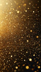 Golden stardust and shimmering light on a sparkling backdrop.