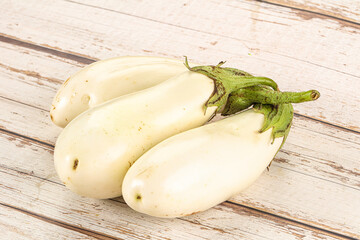 White raw eggplant for cooking
