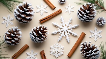 Obraz premium Christmas and happy new year sale baner, snowflakes and gift boxes, bright colors, 3D illustration.