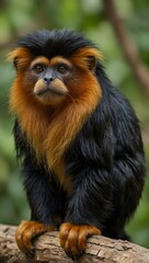 Golden-headed lion tamarin monkey.