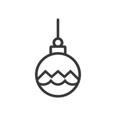 Obraz premium Line Drawing Of A Hanging Christmas Ornament
