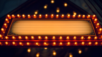 Classic Cinema Marquee: Blank