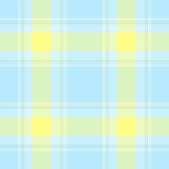 Carnival plaid pattern tartan, couch check vector background. Customized fabric textile texture seamless in light and yellow colors.