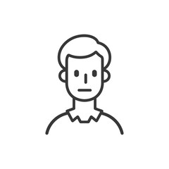 Obraz premium Line Drawing Of A Man With Short Hair