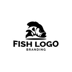Simple Fish Logo Branding Vector