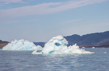 Icebergs in the fjords of south Greenland	